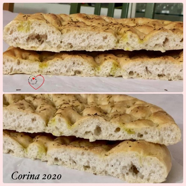 collage focaccia Corina