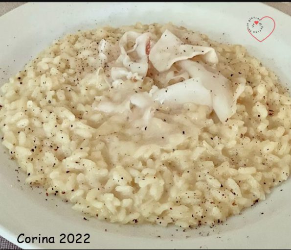 Risotto cacio e pepe con Lardo di Cinta Senese