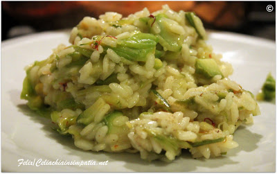 Risotto allo Zafferano, Zucchine e Fiori di Zucca