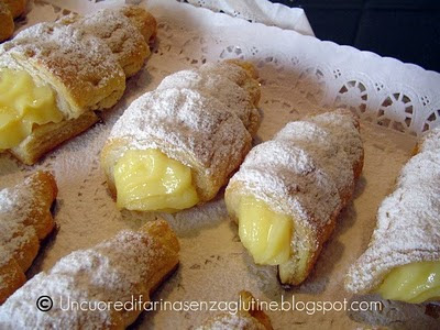 Cannoli alla crema e millefoglie senza glutine