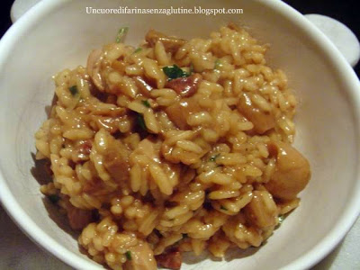 Risotto ai funghi e noci pecan