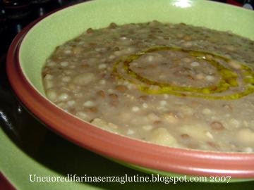 Minestra di Lenticchie, Fagioli del Purgatorio e Grano Saraceno