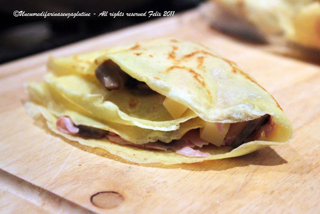 Rifatte Senza Glutine… Crespelle Prosciutto e Funghi