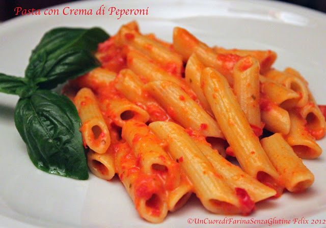 Rifatte Senza Glutine... Pasta con Crema di Peperoni