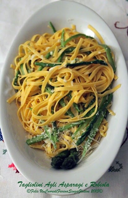 Tagliolini agli Asparagi e Robiola di Capra