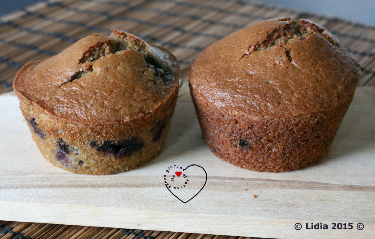 Muffin ai mirtilli con farina di sorgo – Un cuore di farina senza glutine