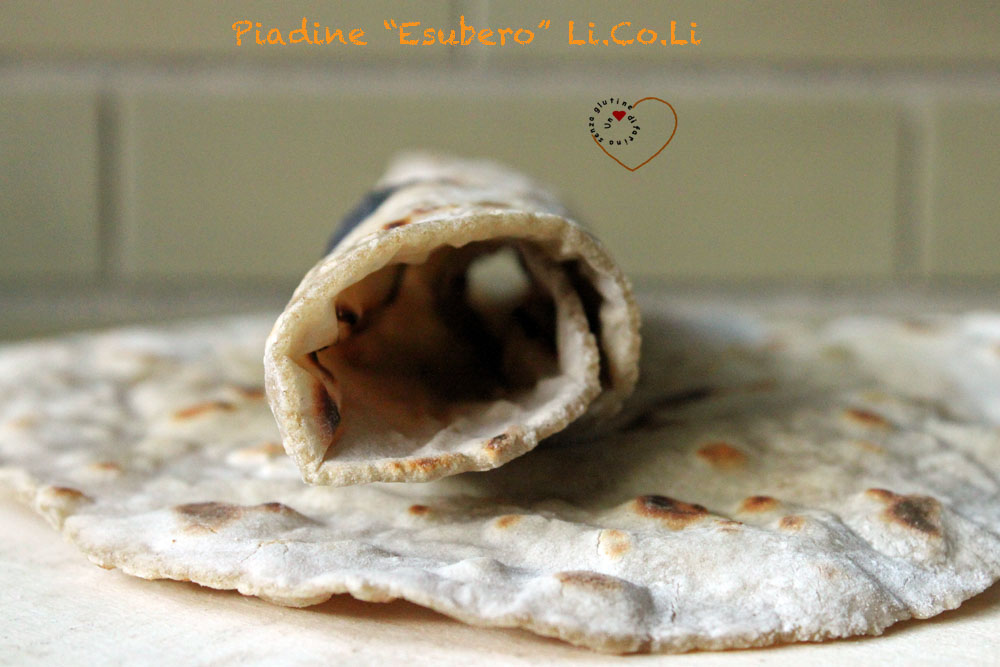 Piadine con Esubero di Li.Co.Li e Mix di farine naturalmente senza glutine